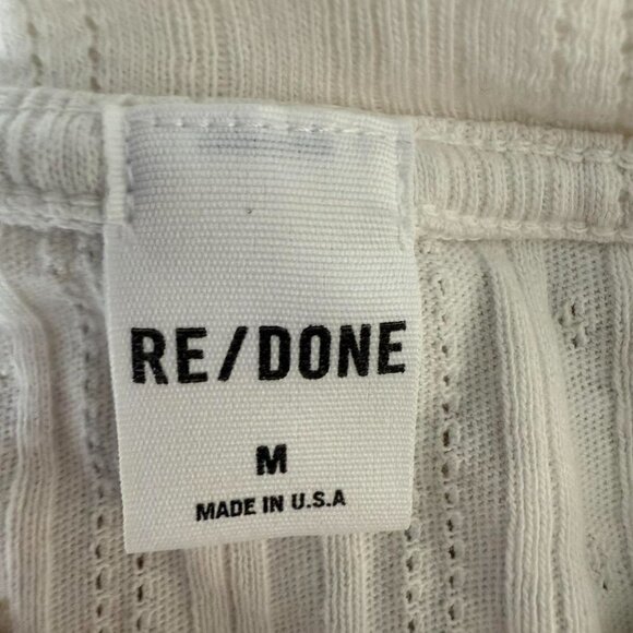 RE/DONE White Ribbed Baby Tee | Women’s Size Small - Picture 4 of 5